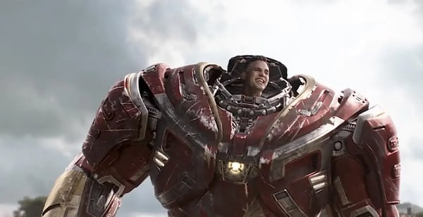 Bruce Banner in Hulk Buster Armor from Avengers film. 