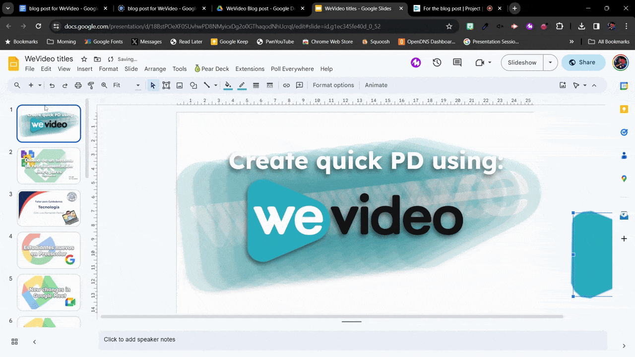 Saving a Google slide as a PNG.